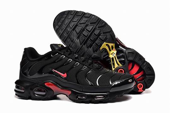 (image for) Nike Air Max Plus Black Red Swoosh Men's TN Shoes-116
